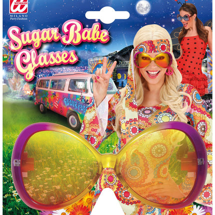 e-carnavalskleding-SYK Hippie sugarbabe bril