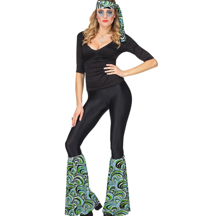 e-carnavalskleding-SYK Hippie verkleedset blauw  unisex jaren-70