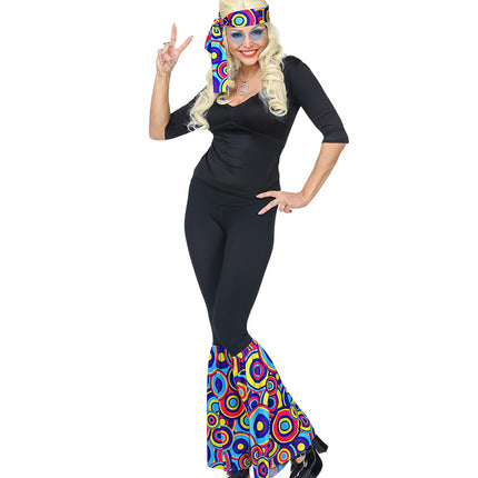 e-carnavalskleding-SYK Hippie verkleedset kleurenmix bollen  unisex jaren-70