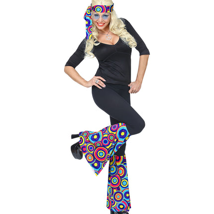 e-carnavalskleding-SYK Hippie verkleedset kleurenmix bollen  unisex jaren-70