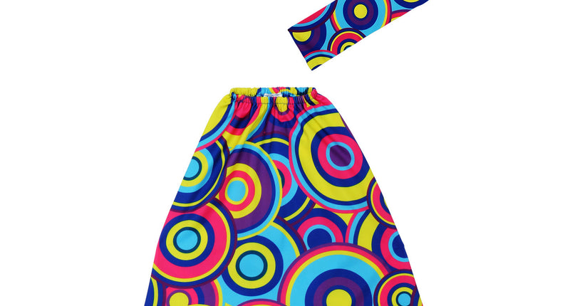 e-carnavalskleding-SYK Hippie verkleedset kleurenmix bollen  unisex jaren-70