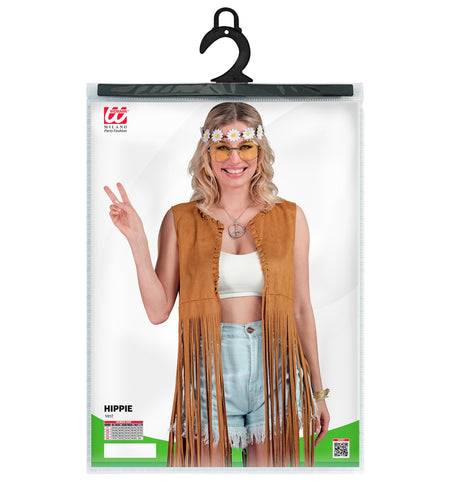 e-carnavalskleding-SYK Hippie vest lang met franjes