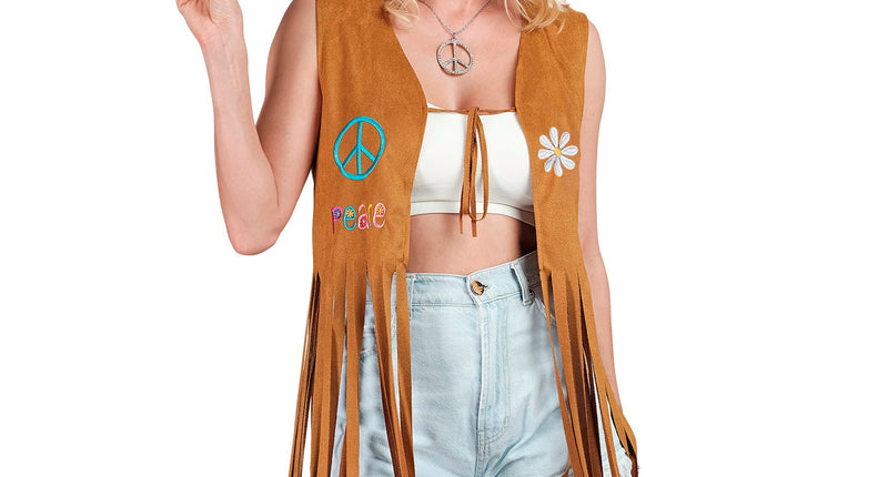 e-carnavalskleding-SYK Hippie vest met franjes