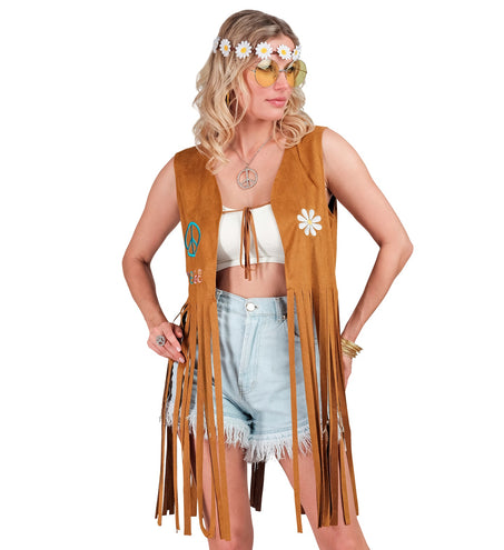 e-carnavalskleding-SYK Hippie vest met franjes