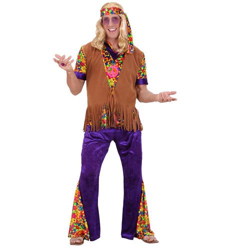 e-carnavalskleding-SYK Hippie vestje suede look heren