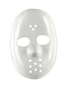 e-carnavalskleding-SYK Hockey masker wit plastic
