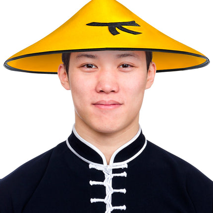 e-carnavalskleding-SYK Hoed Chinees Vietnamees geel