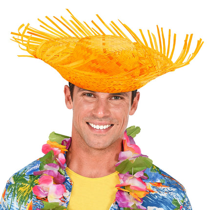 e-carnavalskleding-SYK Hoed ipanema stro geel Joris