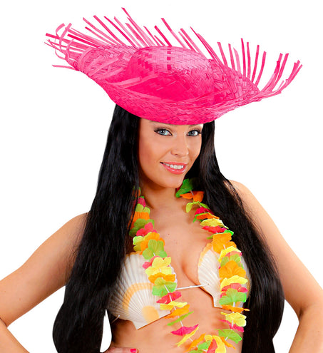 e-carnavalskleding-SYK Hoed ipanema stro roze Joris
