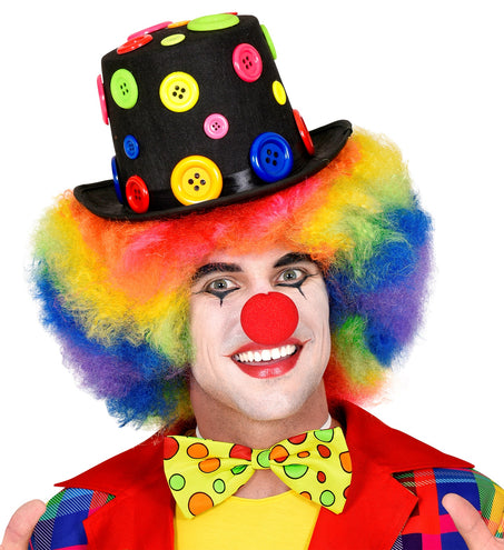 e-carnavalskleding-SYK Hoge hoed clown met knopen