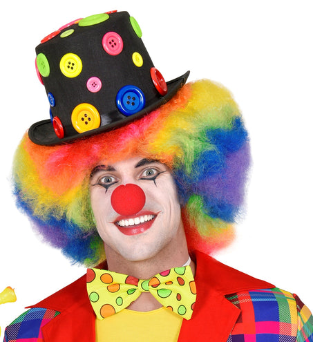 e-carnavalskleding-SYK Hoge hoed clown met knopen