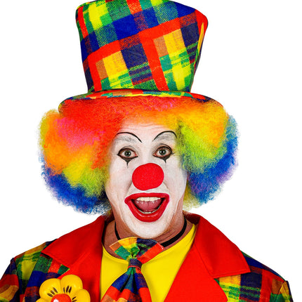 e-carnavalskleding-SYK Hoge hoed clown multi