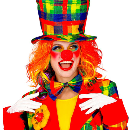e-carnavalskleding-SYK Hoge hoed clown multi