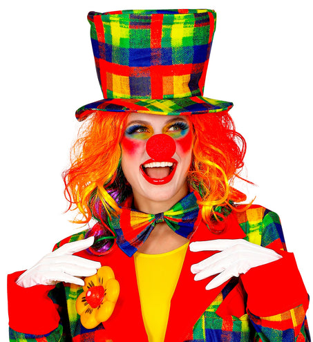 e-carnavalskleding-SYK Hoge hoed clown multi