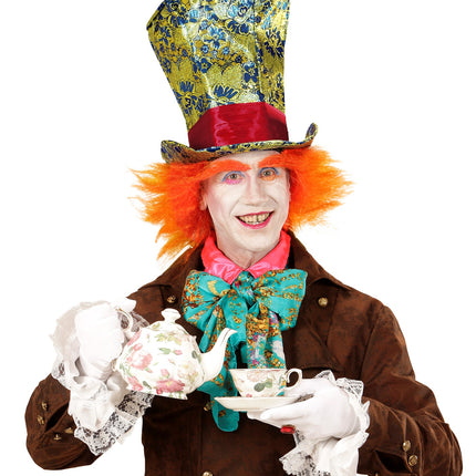 e-carnavalskleding-SYK Hoge Hoed "Crazy Hatter" Met Haar