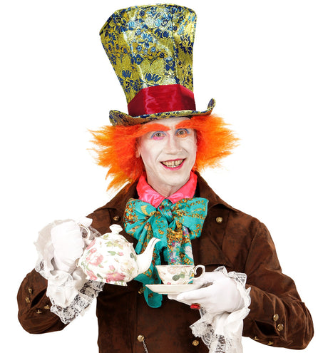 e-carnavalskleding-SYK Hoge Hoed "Crazy Hatter" Met Haar