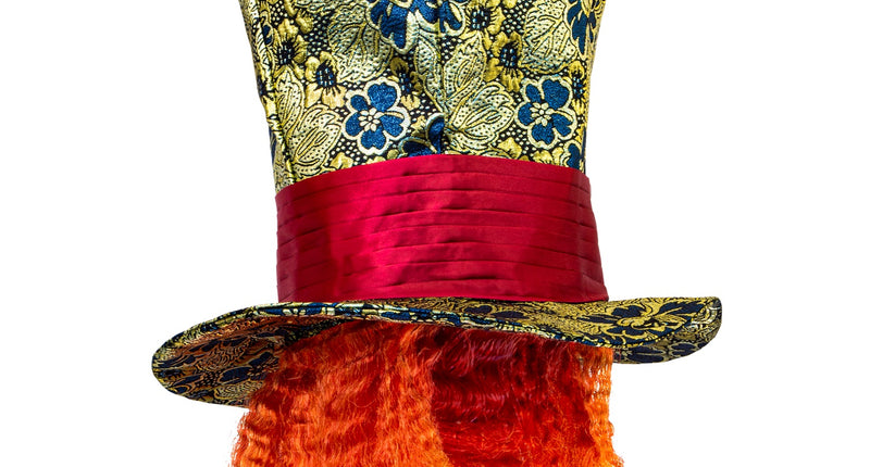 e-carnavalskleding-SYK Hoge Hoed "Crazy Hatter" Met Haar