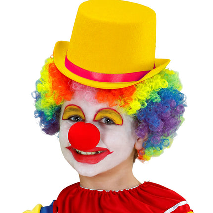 e-carnavalskleding-SYK Hoge hoed kinderen geel