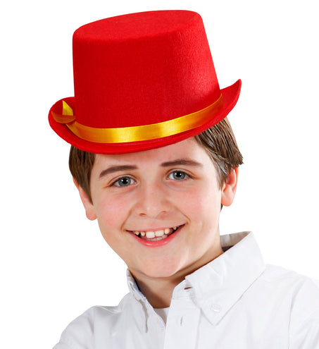e-carnavalskleding-SYK Hoge hoed kinderen rood