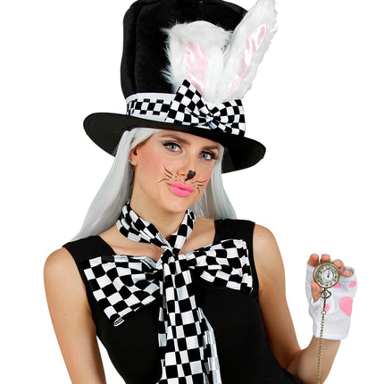 e-carnavalskleding-SYK Hoge hoed met bunny oren