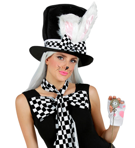 e-carnavalskleding-SYK Hoge hoed met bunny oren