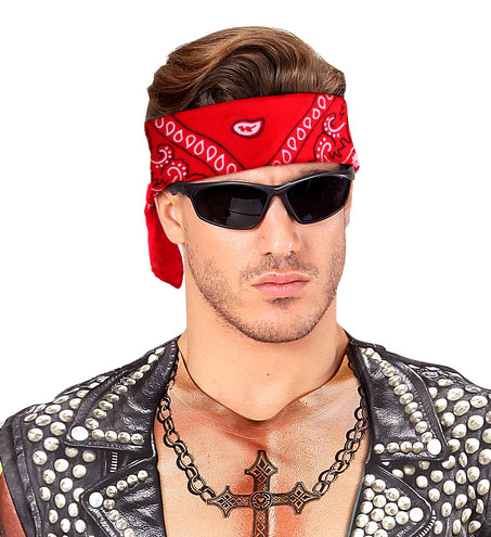 e-carnavalskleding-SYK Hoofdband bandana rood met motief