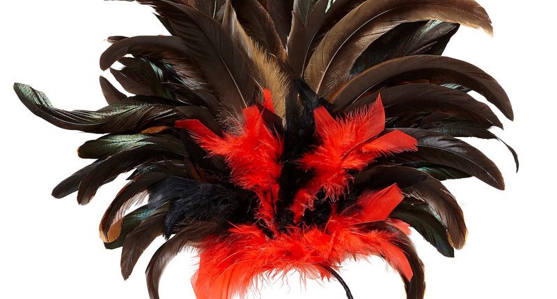 e-carnavalskleding-SYK Hoofdband Copa Cabana veren Zwart rood