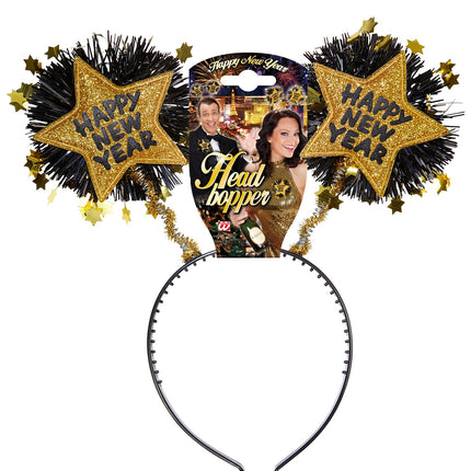 e-carnavalskleding-SYK Hoofdband Happy New Year goud