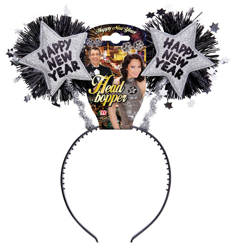 e-carnavalskleding-SYK Hoofdband Happy New Year zilver