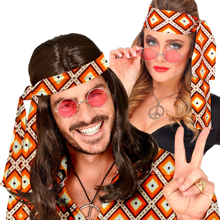 e-carnavalskleding-SYK Hoofdband hippie Groovy stijl