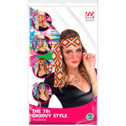e-carnavalskleding-SYK Hoofdband hippie Groovy stijl