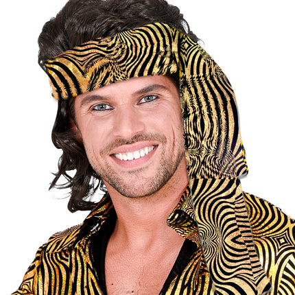 e-carnavalskleding-SYK Hoofdband jaren 70 disco goud
