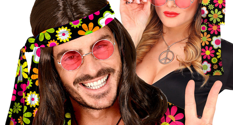 e-carnavalskleding-SYK Hoofdband jaren 70  flowers