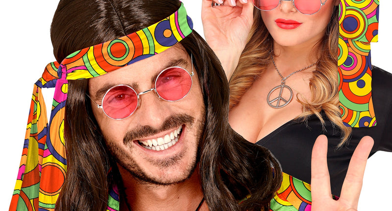 e-carnavalskleding-SYK Hoofdband jaren 70 groovy cirkels