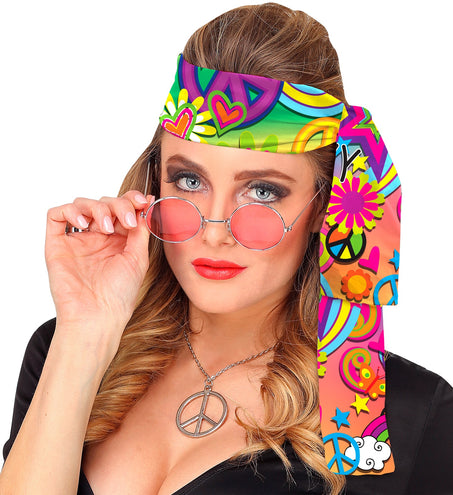 e-carnavalskleding-SYK Hoofdband jaren 70 love&peace