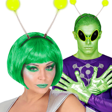 e-carnavalskleding-SYK Hoofdband met antennes glow in the dark