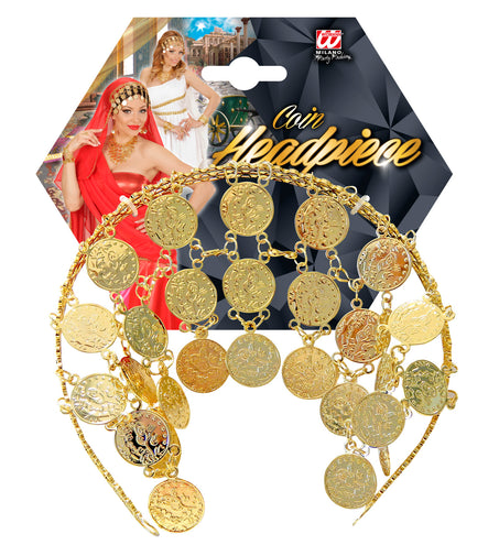 e-carnavalskleding-SYK Hoofdbandje met gouden muntjes