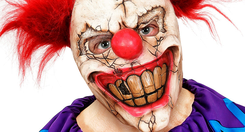 e-carnavalskleding-SYK Horror clown masker halfgezicht