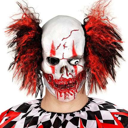 e-carnavalskleding-SYK Horror clown masker rood zwart