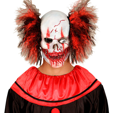 e-carnavalskleding-SYK Horror clown masker rood zwart