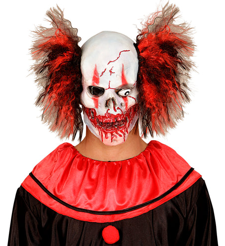 e-carnavalskleding-SYK Horror clown masker rood zwart
