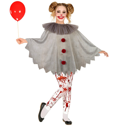 e-carnavalskleding-SYK Horror clown poncho kinderen