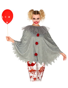e-carnavalskleding-SYK Horror clown poncho volwassenen