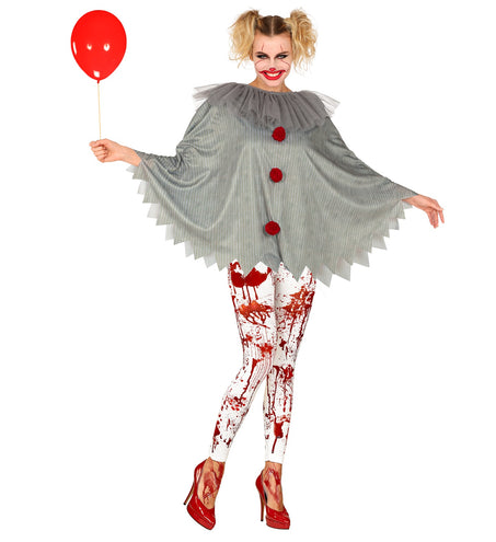 e-carnavalskleding-SYK Horror clown poncho volwassenen