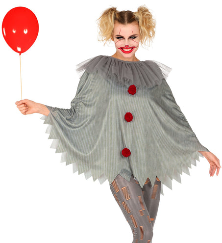 e-carnavalskleding-SYK Horror clown poncho volwassenen