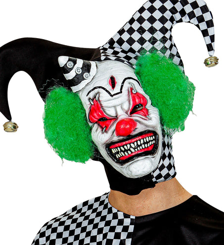 e-carnavalskleding-SYK Horror clownsmasker clown groen haar