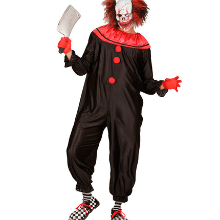 e-carnavalskleding-SYK Horror killer clown kostuum heren zwart rood