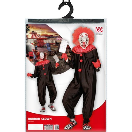 e-carnavalskleding-SYK Horror killer clown kostuum heren zwart rood
