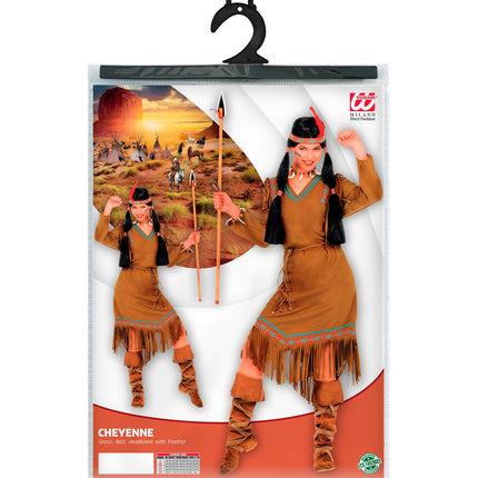 e-carnavalskleding-SYK Indiaanse jurk met accessoires