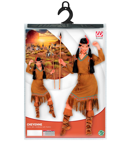 e-carnavalskleding-SYK Indiaanse jurk met accessoires